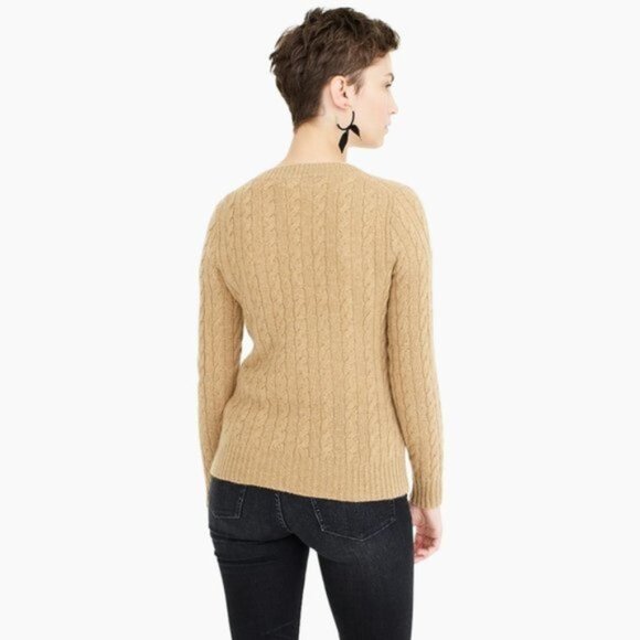 J. Crew Cashmere Cable-knit Sweater Camel - Picture 4 of 8